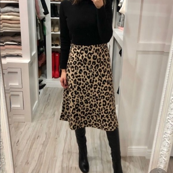 SIZE 0,2,4 LEOPARD SLIP MIDI SKIRT - Picture 12 of 16